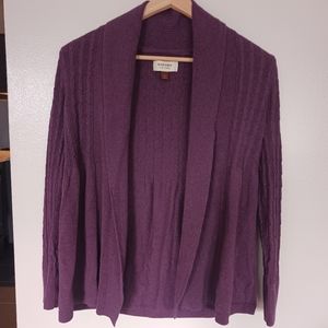 Sonoma • Women's Purple Open-Front Knit Cardigan Sweater